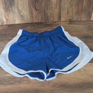 Nike Women's Blue and White Athletic Lined Running Shorts XS      -630T